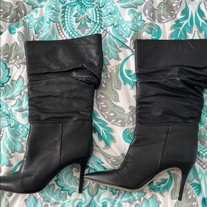 Aldo Black Heeled Leather Boots